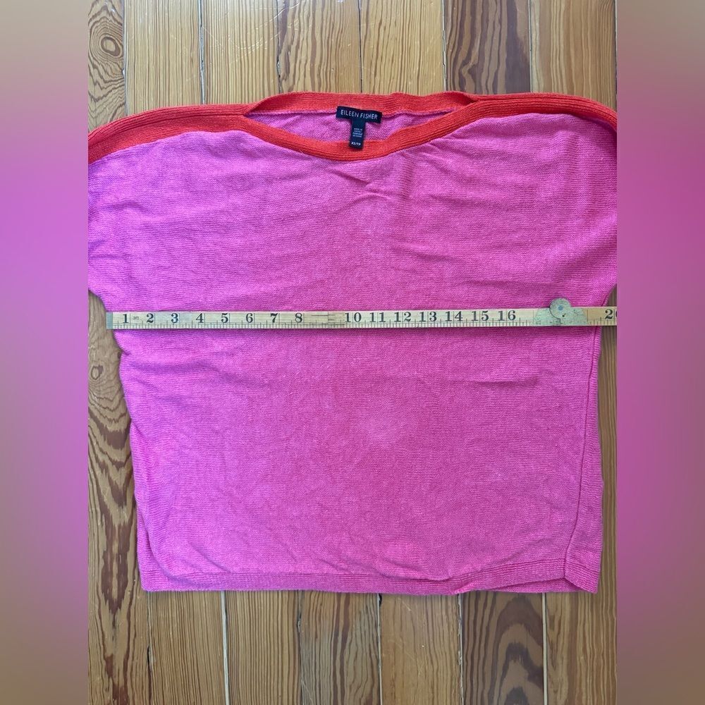 Eileen Fisher Color Block Linen Sweater - Picture 7 of 7